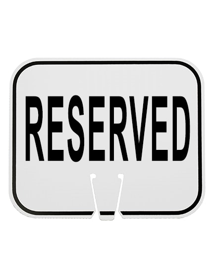 Reserved Clip-On Sign