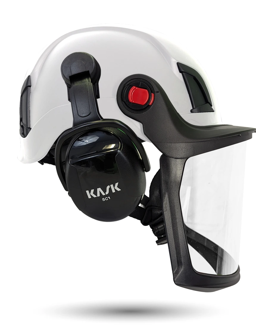 White KASK Zenith X2 ANSI Safety Helmet with FullFace Visor Kit (Clear