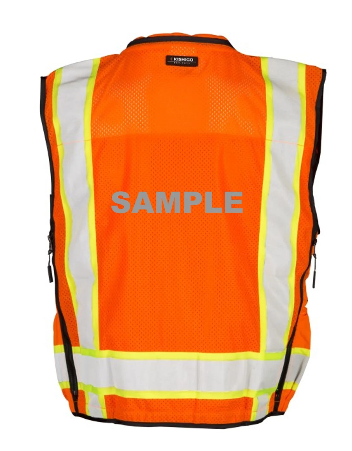 Orange, Professional Surveyors Vest, Class 2, XL w/Reflective Custom ...
