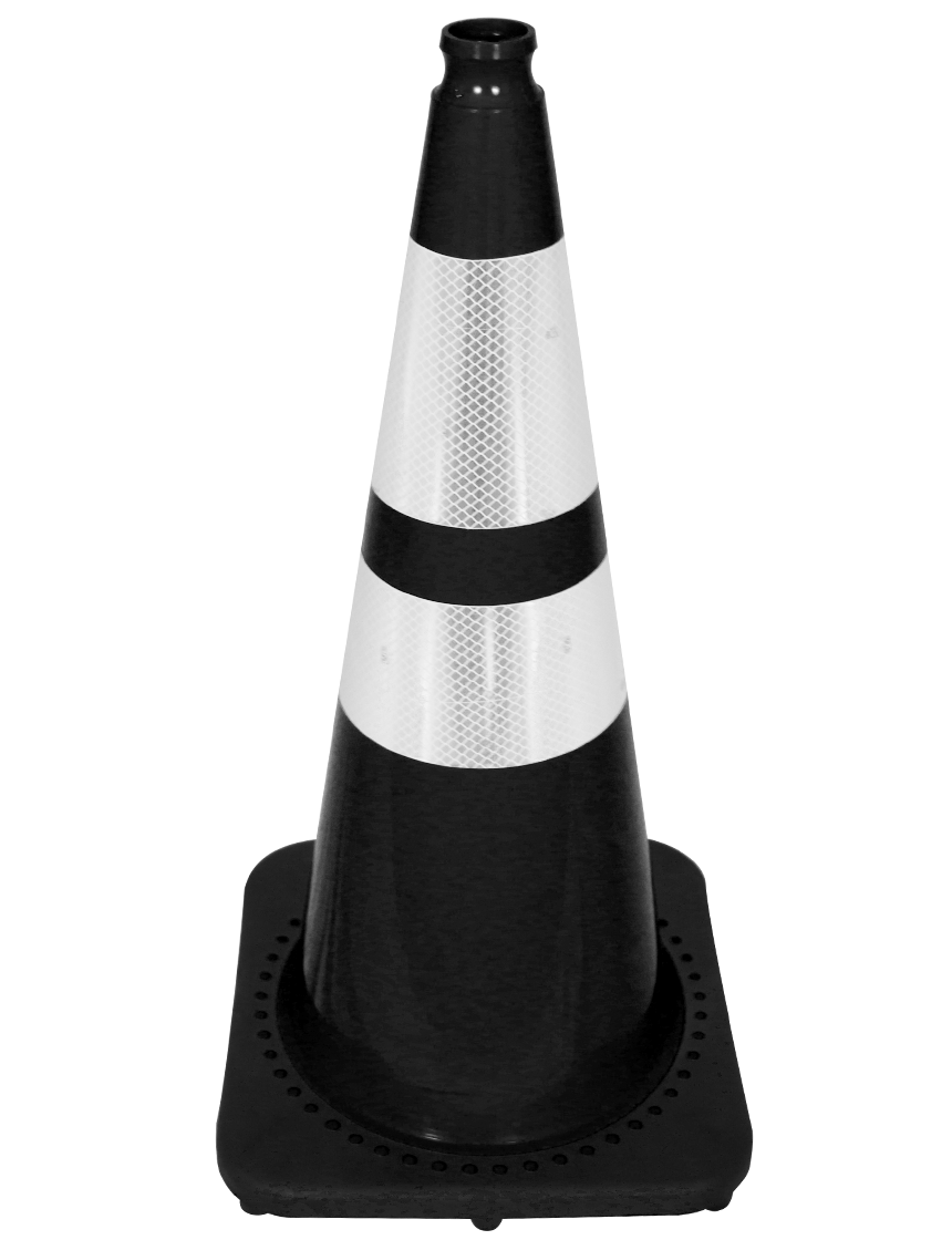 28" Black Traffic Cones