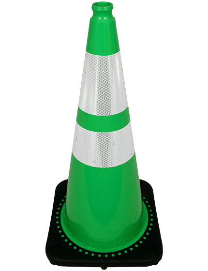 28" Green Traffic Cones