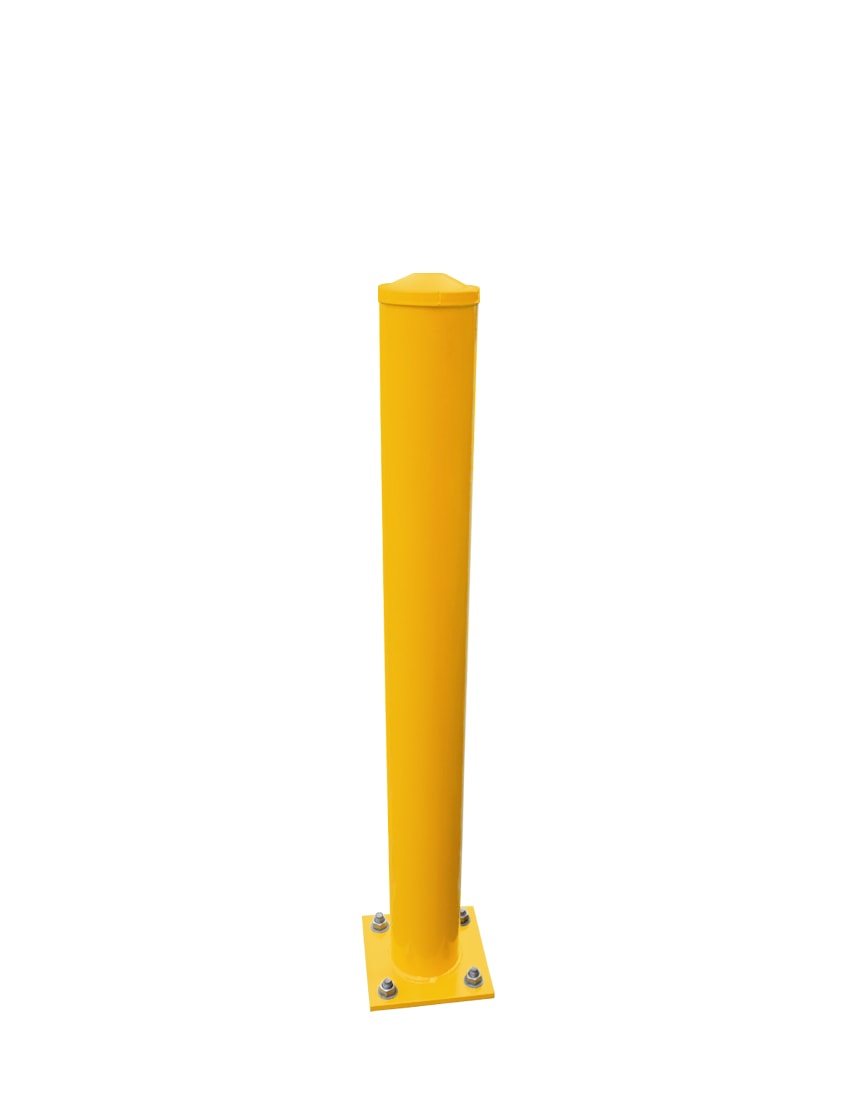 Square Mounting Base, Plain Steel w/Yellow Powder Coating