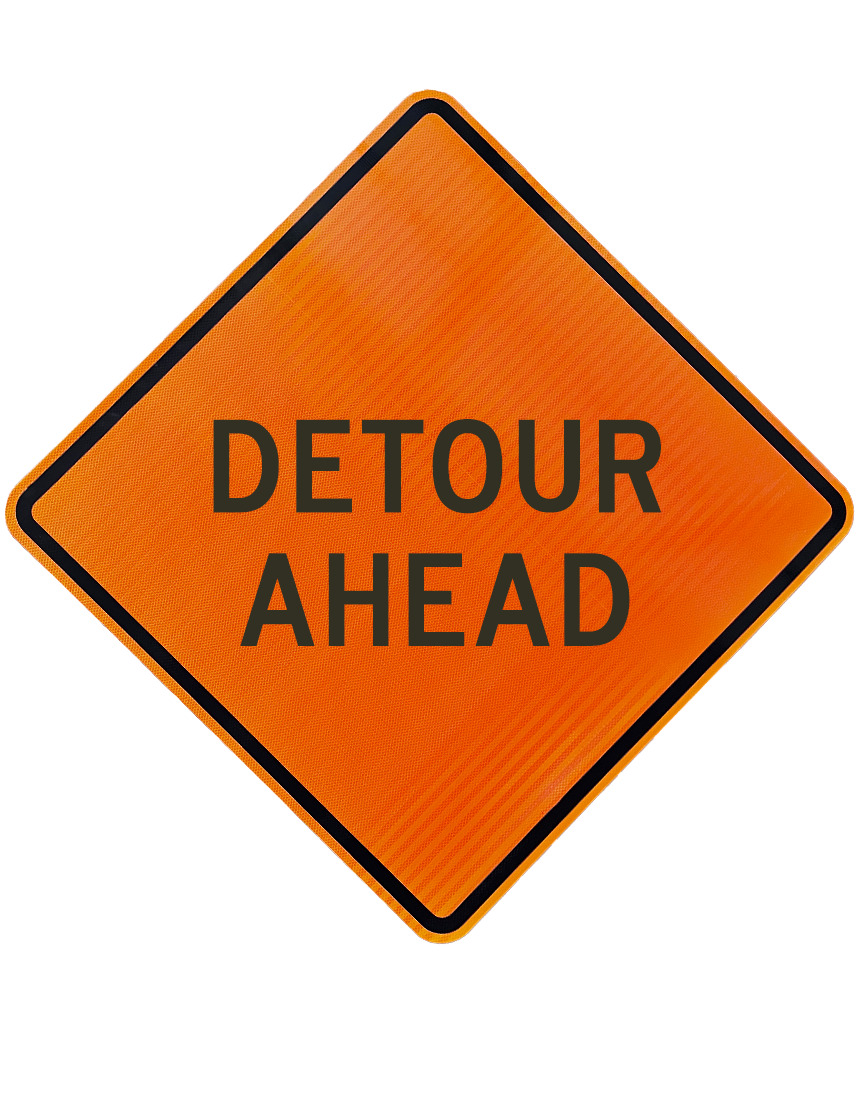 Detour Ahead Sign