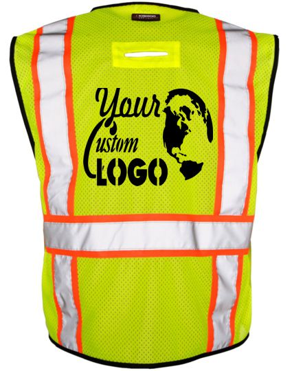 6 Pocket Contrasting Vest (Fall Protection Compatible)
