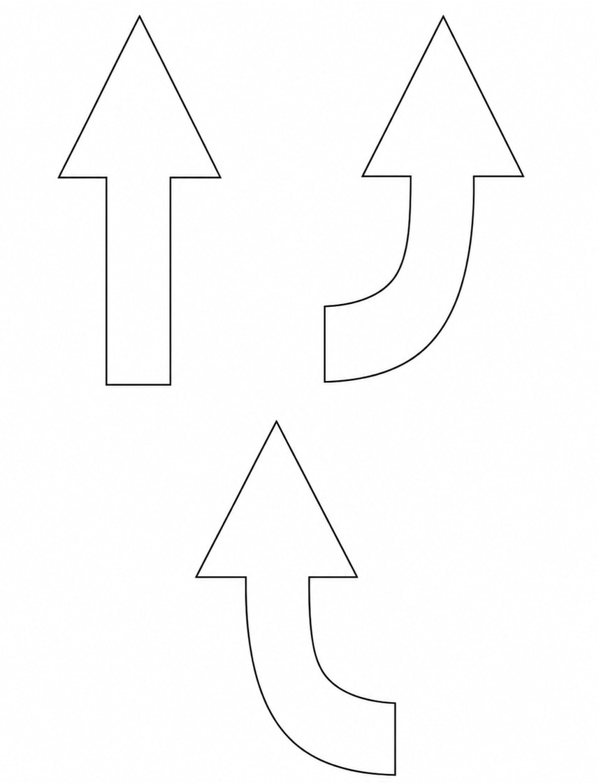 60" 3-in-1 Parking Lot Arrow Stencil Kit – Straight, Left & Right
