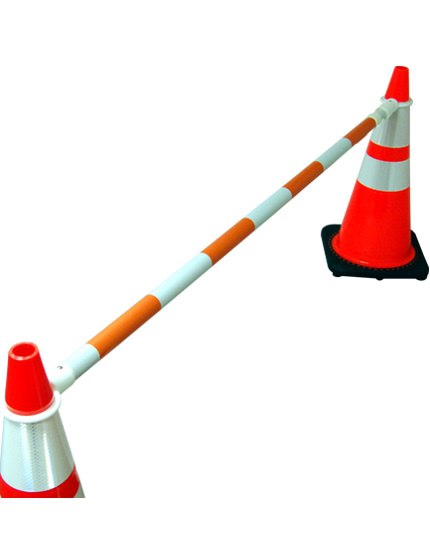 6' to 10' Expandable 'Workzone' Orange and White Cone Bar