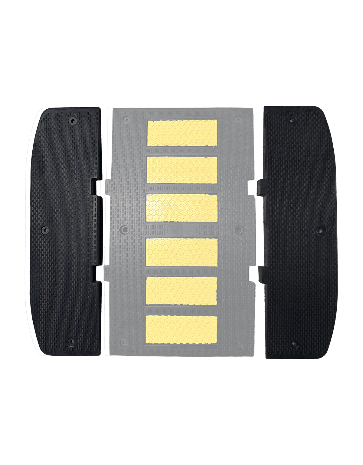 Economy Rubber Speed Hump End Kit (two pieces)