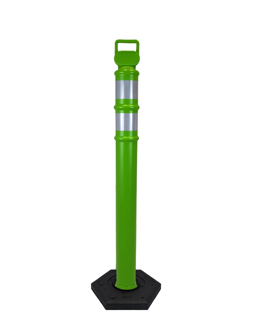 45" Lime Ez-Grab Delineator Tubes