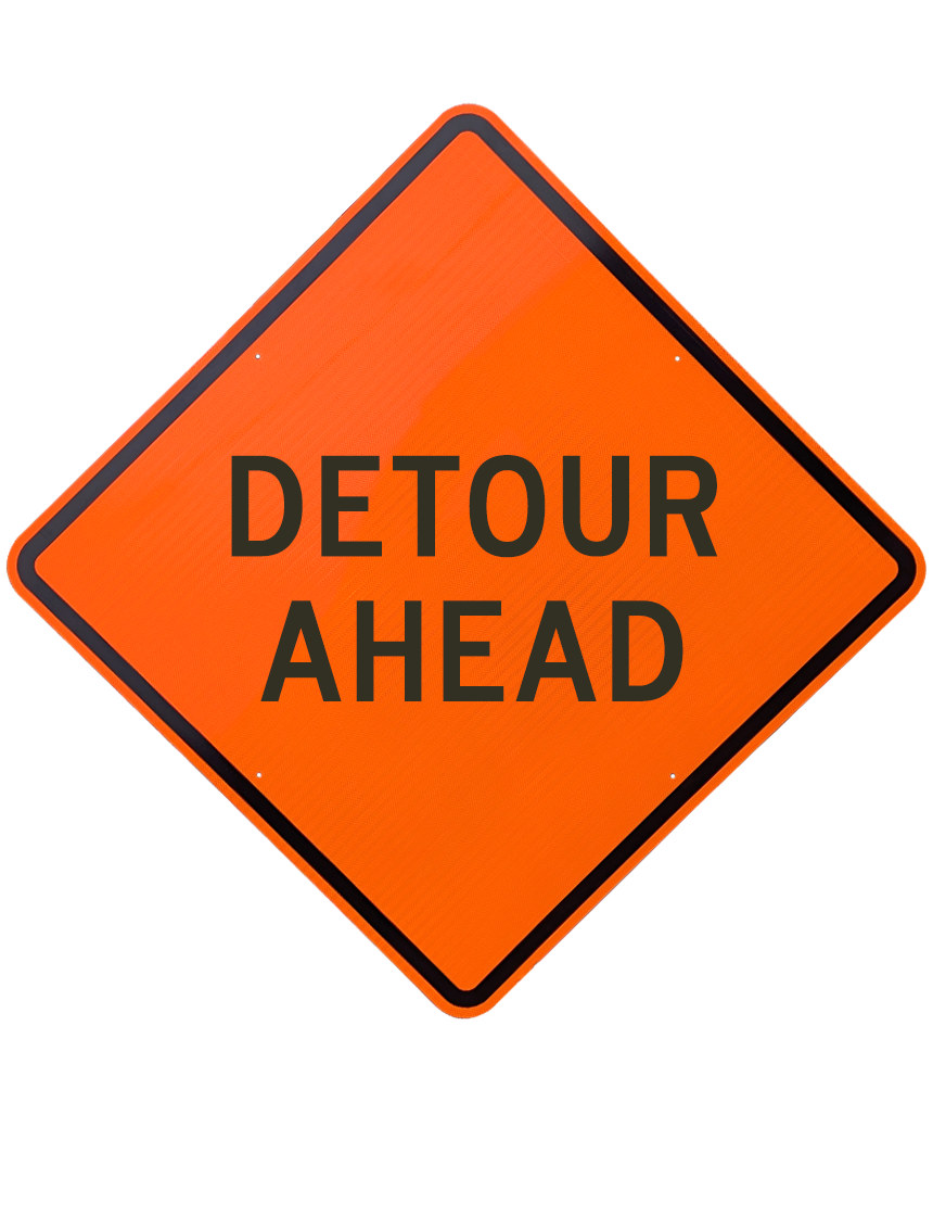 Detour Ahead Sign