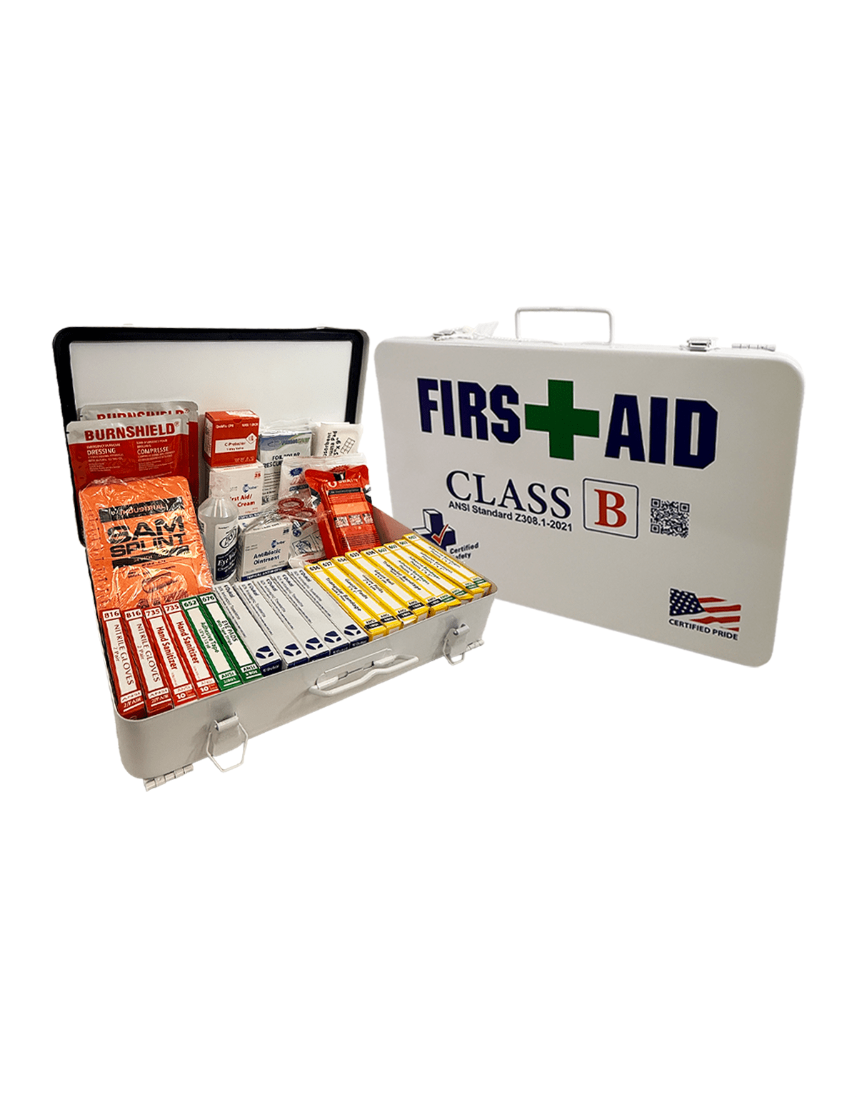 ANSI Class "B" First Aid Kit in Metal Carrying Case