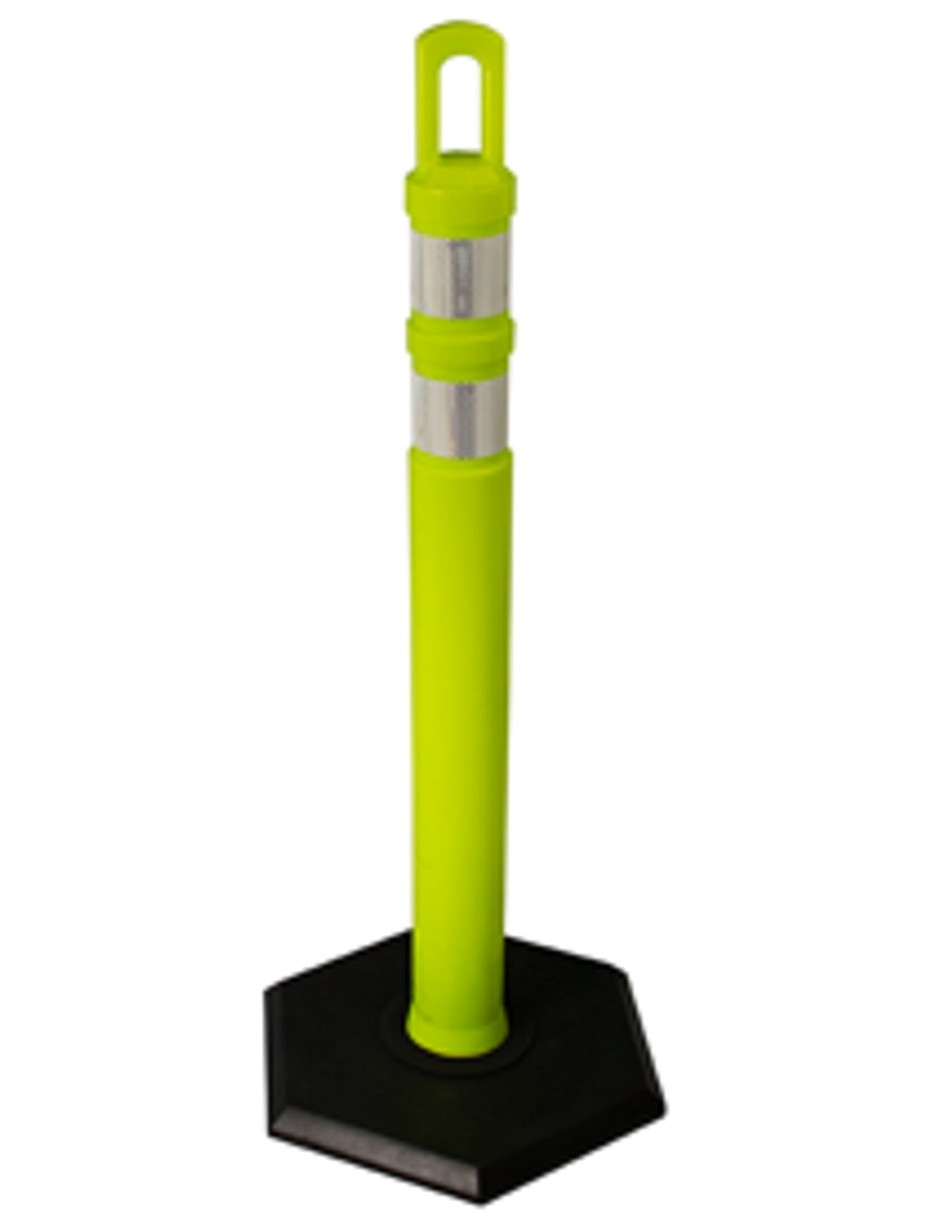 Arch-Top Delineator Tubes - Lime - 12 lbs Base