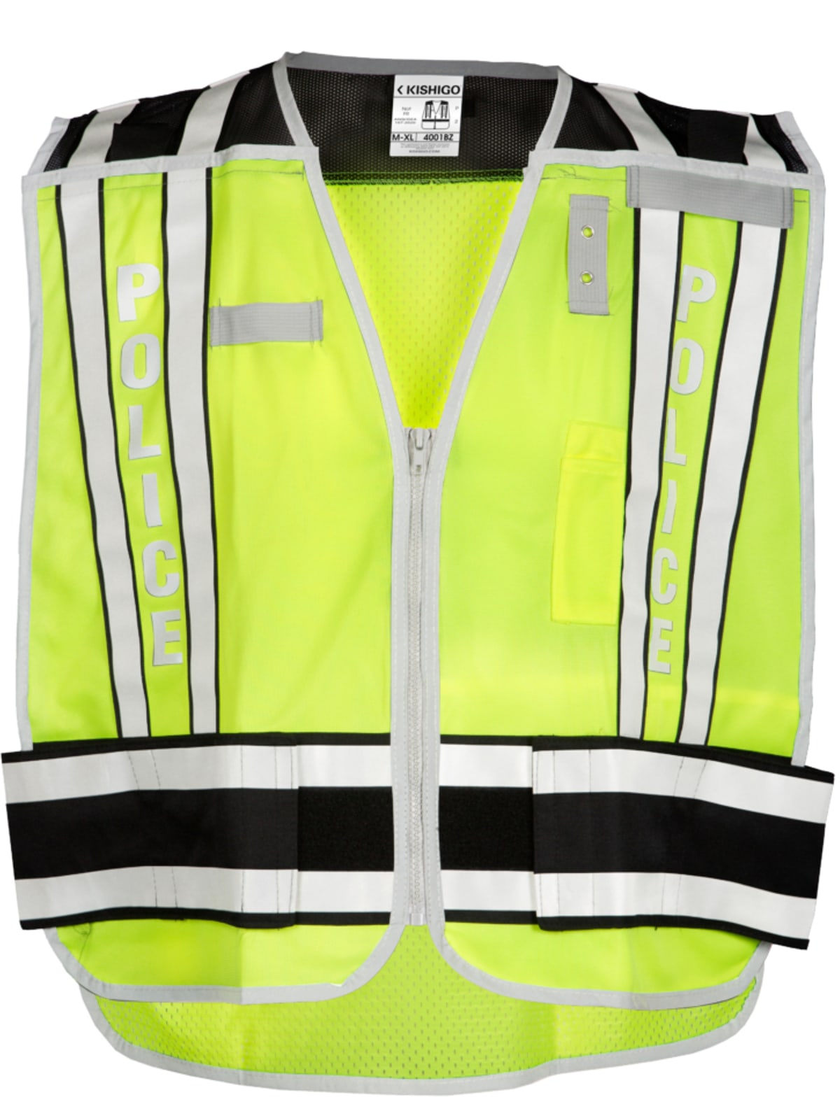 Lime & Black Public Safety Vest - POLICE