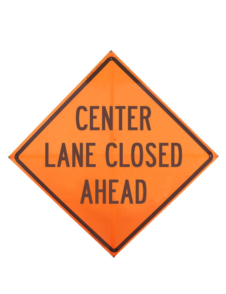 Sewn Pocket Center Lane Closed Ahead