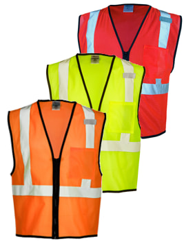 1 Pocket Zipper Mesh Vests