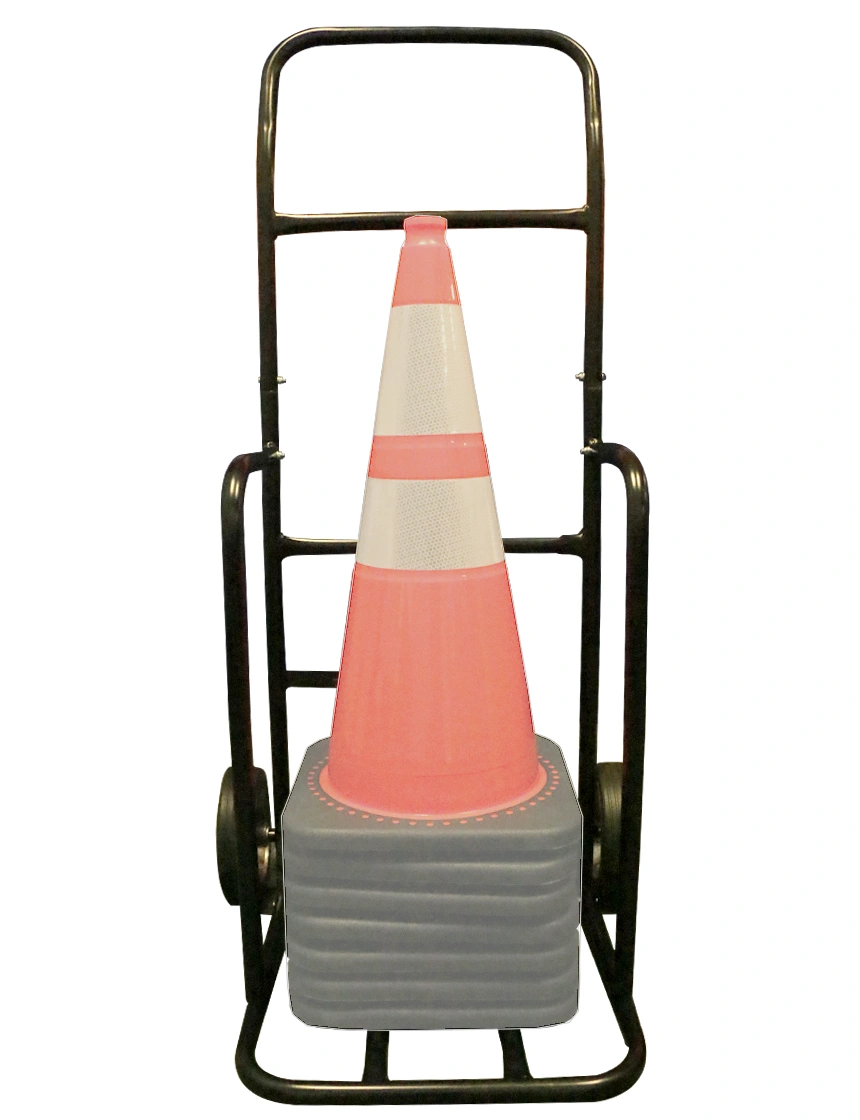 Standard Duty Cone Cart Portable [holds up to 250 lb] 48 inch H X 18.5