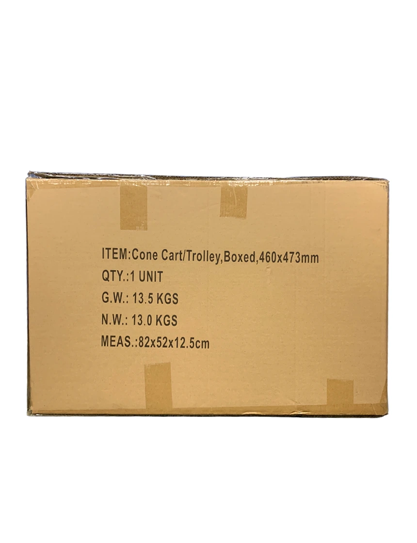 Standard Duty Cone Cart Portable [holds up to 250 lb] 48 inch H X 18.5