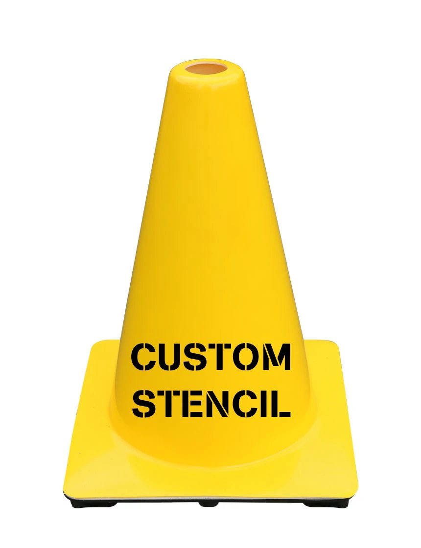 Yellow 12 inch Traffic Cone with 2X Graphic | CY12S2X | Traffic Safety ...