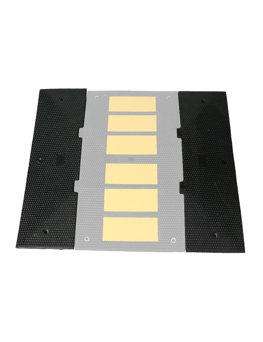 Economy Rubber Speed Hump End Kit (two pieces)