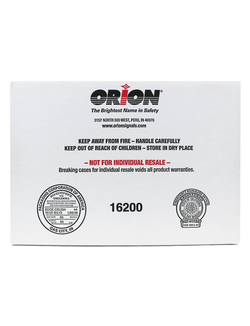 Individually Wrapped Orion 20Minute Road Flares ORION17209 Traffic