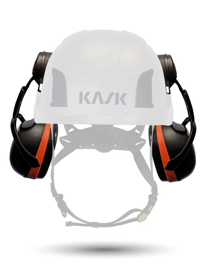 "Orange" Ear Muffs (High NRR 2931 dB) for Kask Safety Helmets