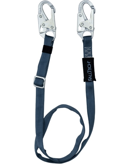 FallTech 4' to 6' Adjustable Length Restraint Lanyard with Steel Snap Hooks