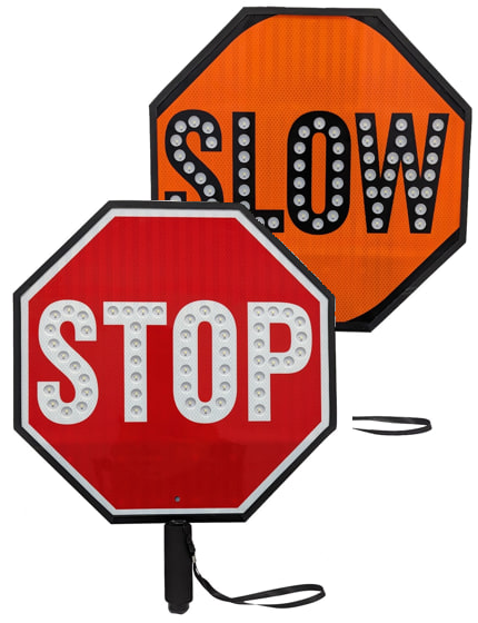LED Stop Slow Paddles