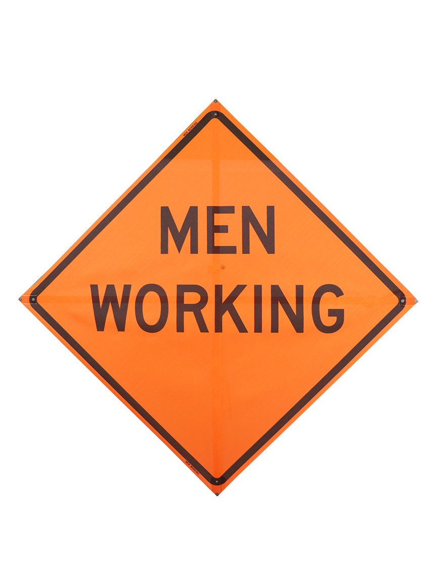 Sewn Pocket Men Working Sign