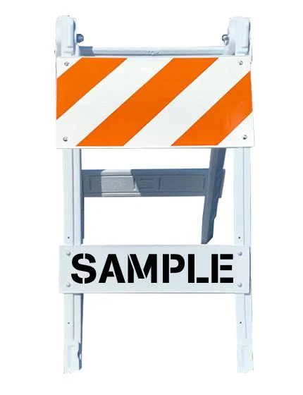 Modular plastic barricade lettering single side high intensity HI Type ...
