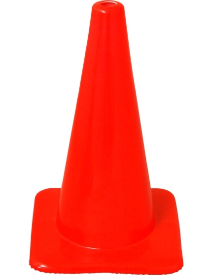 18" Traffic Cones - Solid Orange