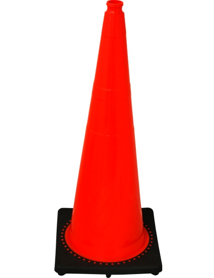 Orange 36" 10.0 Lb. Traffic Cone with Black Base