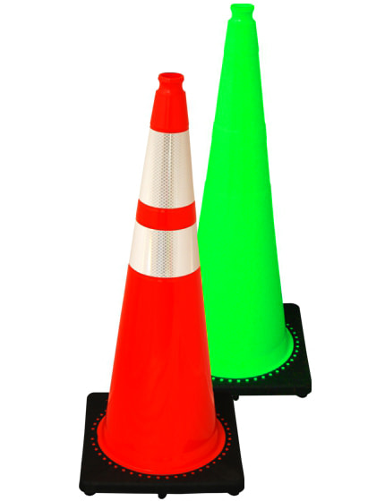 36" Traffic Cones - JBC Black Base