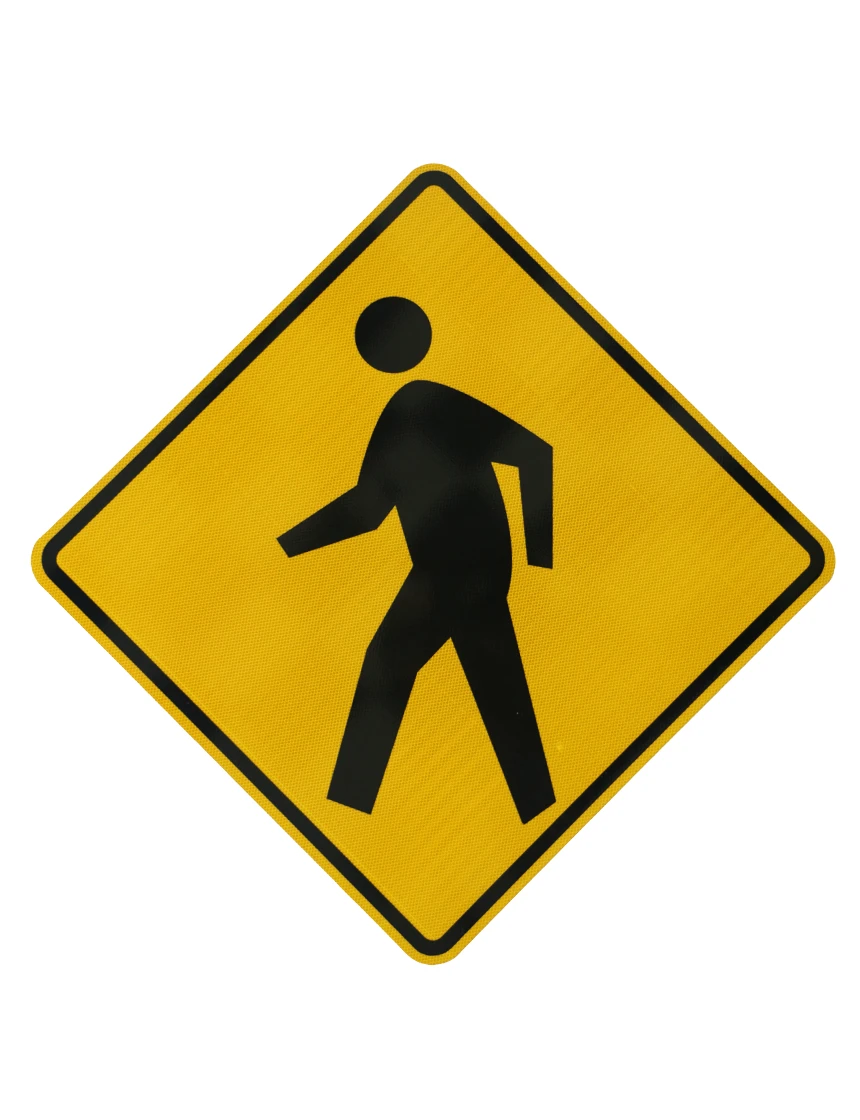 Pedestrian Warning Symbol Signs (W11-2)