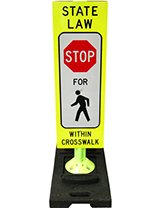 36" x 12" Reboundable Crosswalk Sign
