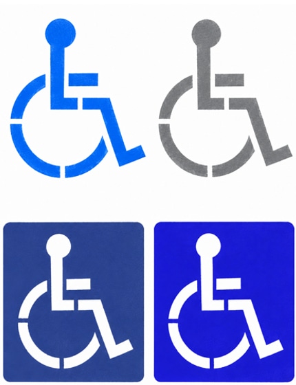 Reusable Handicapped Parking Symbol Stencils