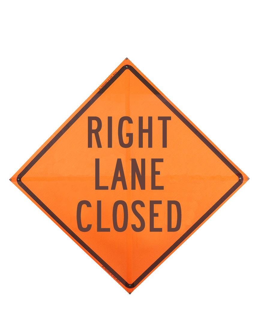 Sewn Pocket Right Lane Closed