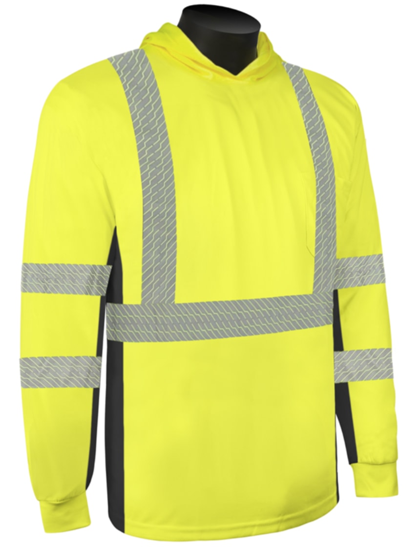 Liberty Safety HiVizGard™ Class 3 Long Sleeve Hooded T-Shirt