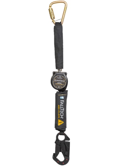 FallTech 6' Arc Flash DuraTech® Mini Class 1 Personal SRL-P with Dielectric Dorsal Connecting Snap Hook and Steel Anchorage Carabiner