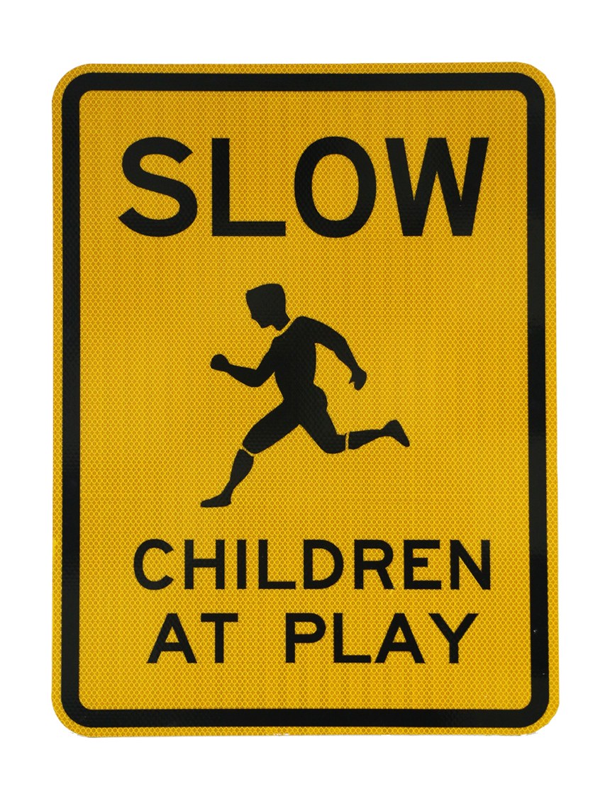 slow children at play 12 in x 18 in | RS-ALU-W9-12-18Y-HI | Traffic ...