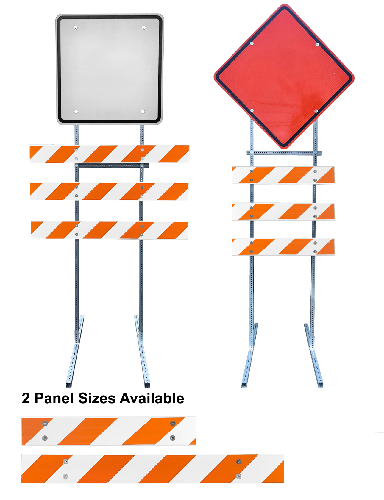 12' Tall Type 3 Barricade Sign Holders