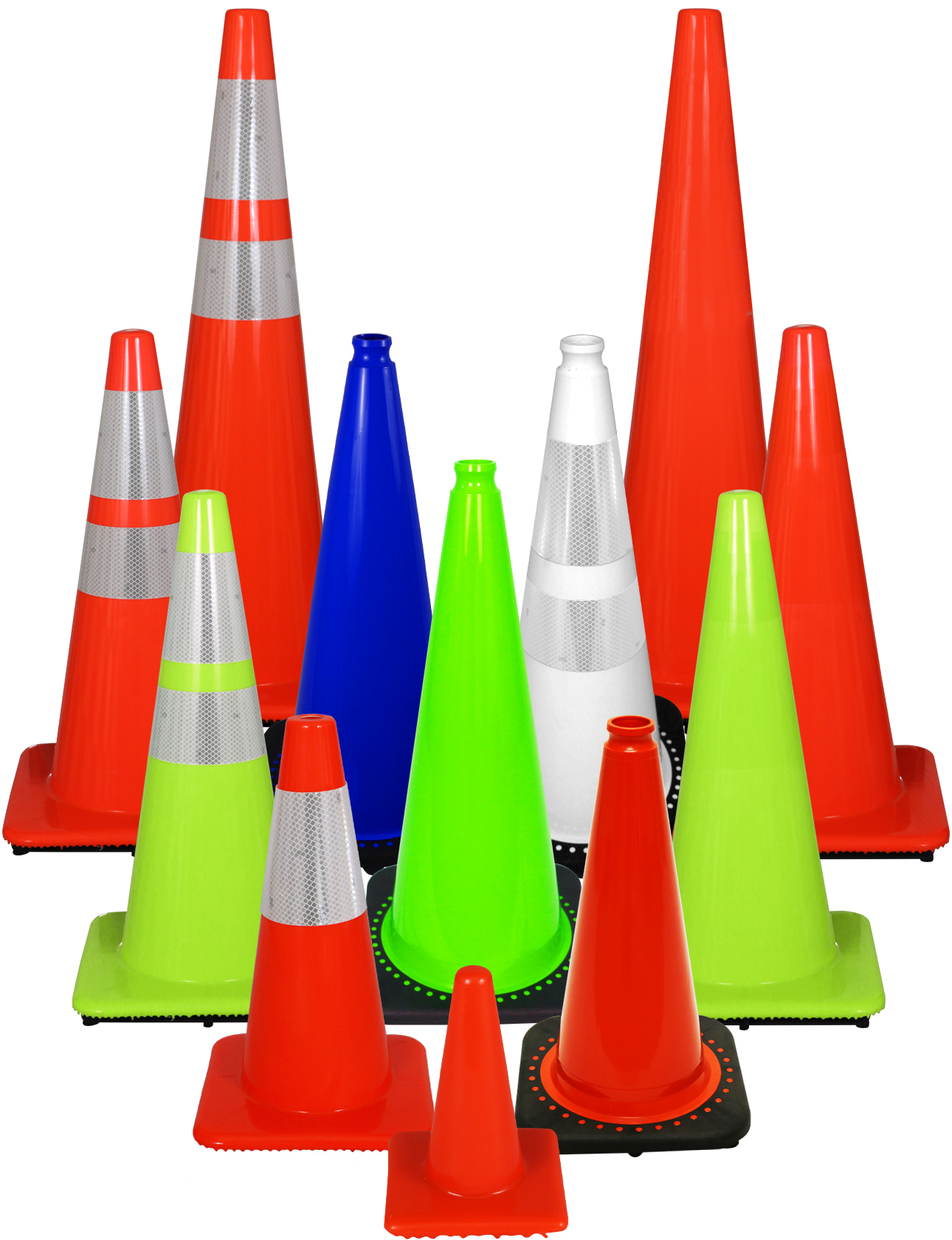 Orange & Lime Traffic Cones