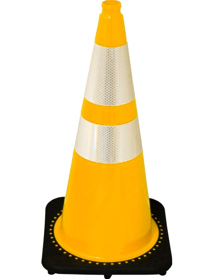 28" Yellow Traffic Cones
