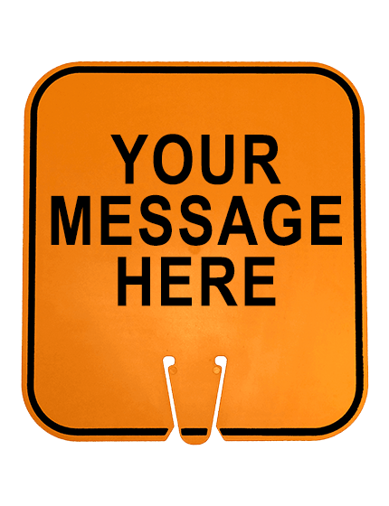 Customized Clip-On Signs for Traffic Cones