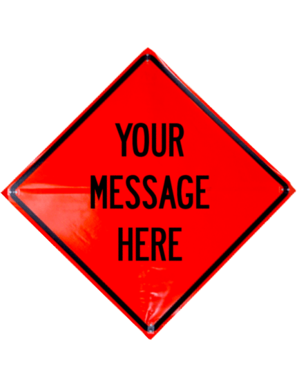 Sewn Pocket Customized Rollup Construction Signs