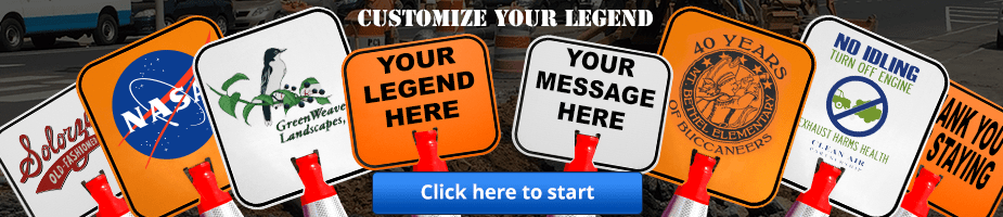 Customize clip-on signs for traffic cones