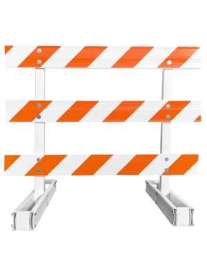 'Break-Away' System Type 3 Barricade with 6' Plastic Rails