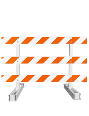 'Break-Away' System Type 3 Barricade with 8' Plastic Rails