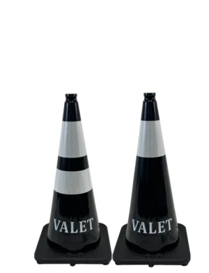 28 Black VALET Traffic Cones