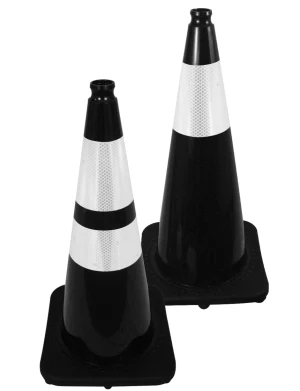 28 Black Traffic Cones