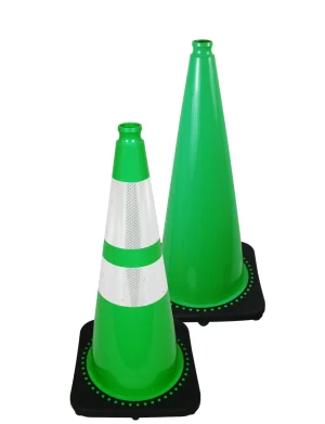 28 Green Traffic Cones