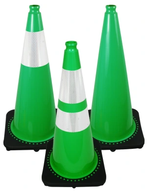 28 Green Traffic Cones
